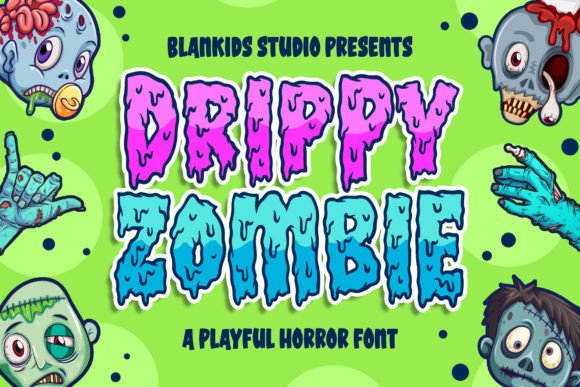 Drippy Zombie: A Spooky Display Font for Editorial Design