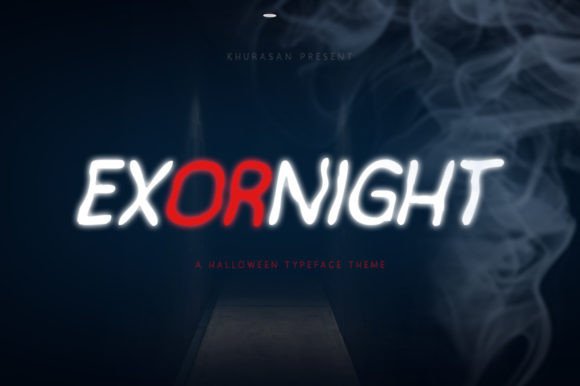 Exornight: A Spooky-Chic Display Font for Handmade Labels, Invitations & More