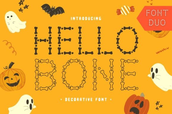Hello Bone: A Playful Display Font for Spooky Branding Projects