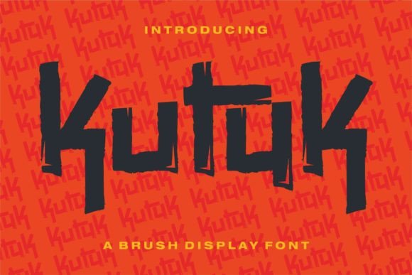 Kutuk: A Modern Brush Display Font for Creative Web Design