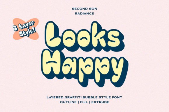 Looks Happy: A Playful Display Font for Editorial Design and Digital Publishing