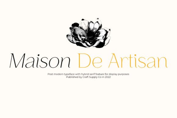 Maison De Artisan: A Stylish Display Font for Modern Marketing Design