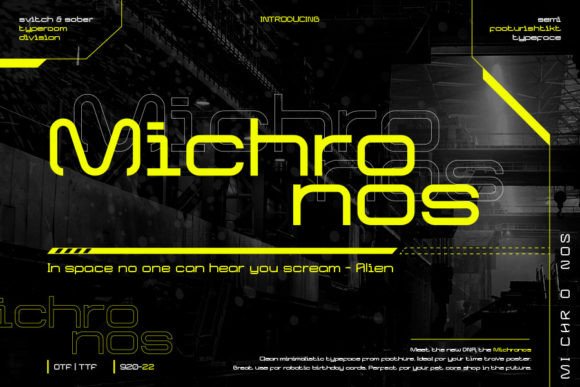 Michronos: A Modern Display Typeface for Bold Brand Identities
