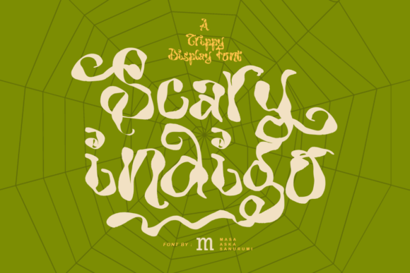 Scary Indigo: A Bold Display Font for Unique Web Design