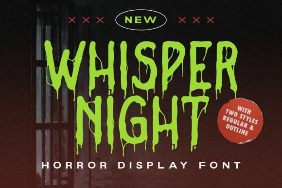 Whisper Night: A Spooky Display Font for Bold Editorial Design